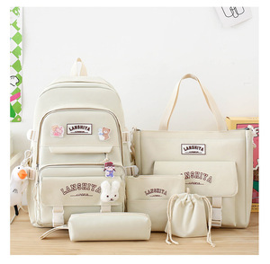 <span class=keywords><strong>Sac</strong></span> <span class=keywords><strong>à</strong></span> <span class=keywords><strong>dos</strong></span> en nylon tendance et mignon, ensemble de 5 pièces, 14 pouces, <span class=keywords><strong>sac</strong></span> d'école imperméable avec doublure en polyester, <span class=keywords><strong>sac</strong></span> <span class=keywords><strong>à</strong></span> <span class=keywords><strong>bandoulière</strong></span>, trousse <span class=keywords><strong>à</strong></span> crayons, <span class=keywords><strong>sac</strong></span> fourre-tout - Product Image 4