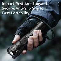 Lampe torche LED rechargeable SUPERFIRE X1 3W avec lumière blanche zoomable, intensité réglable, ABS, batterie 18650 - Camping et EDC