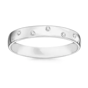simple design 925 sterling silver dainty eternity rings for women