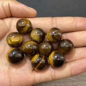 Venta al por Mayor de Esferas de Piedra Pulida de Ojo de Tigre Natural, Cristal Iridiscente Multicolor, Regalo para el Día de San Valentín - Product Image 2