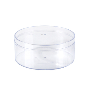 Promotional Chocolate Candy Storage Box With Lid Clear Round Plastic Packaging Boxes