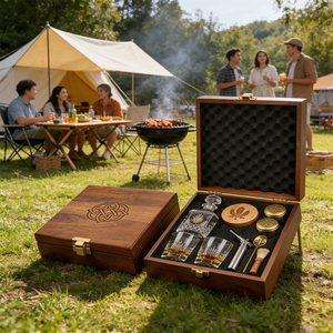 Kit de Coctelería de Madera Premium - Diseño Inspirado en el Whisky Escocés y Ahumador de Whisky - Product Image 5