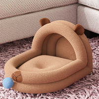 Nichoir pour chat universel quatre saisons semi-fermé, design original, portable, amovible et lavable, articles pour animaux de compagnie