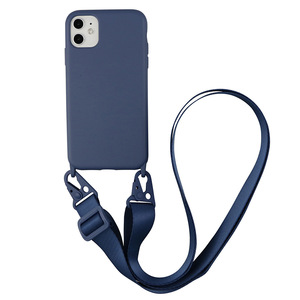 Custom Rope Sling Lasso Silicon Smartphone Cover Accessory Cord String Shoulder Neck Necklace Lanyard Strap Crossbody Phone Case