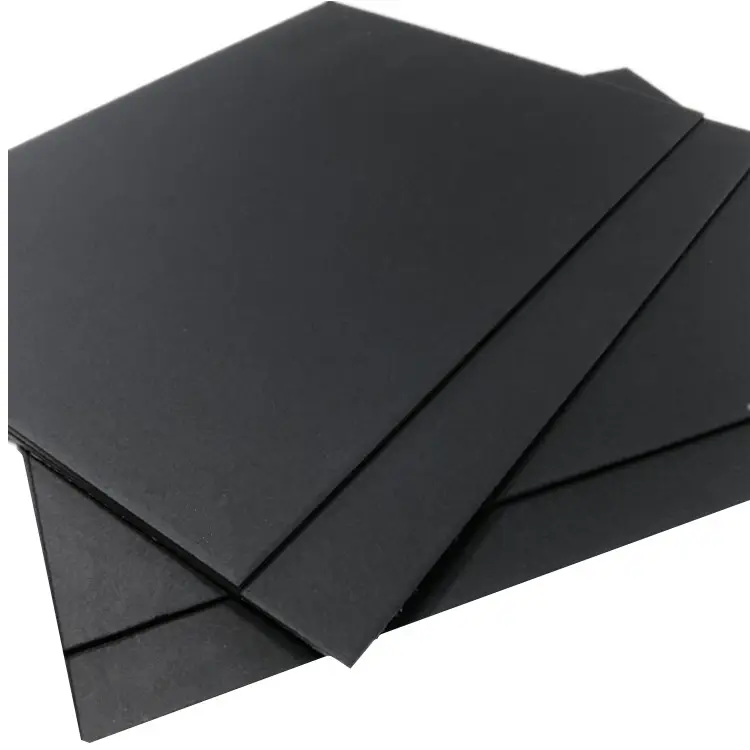 Folhas de papel do cartão do preto do dongguan 1.5mm,