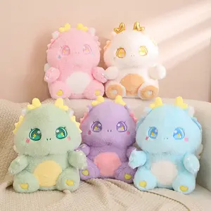 Cartoon Kleine Draak 30Cm Pluche Pop Meisje Schattig Verjaardagscadeau Dierenriem Dragon Cadeau Pop