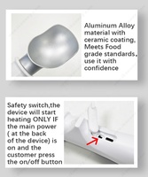 Cuillère chauffante en alliage d'aluminium, robuste, argentée, pour crème glacée