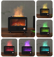 Difusor de aceite esencial único 2024 chimenea llama 3D simulada 7 colores altavoz de diente azul difusor de fragancia inteligente ultrasónico