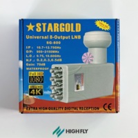 Highfly OEM STARGOLD SG-800 Satellite TV 70dB Gain KU Band 8-Output Octo LNB Étanche Haute Définition