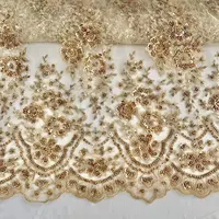Luxury Beaded Lace Fabric for Evening Dress