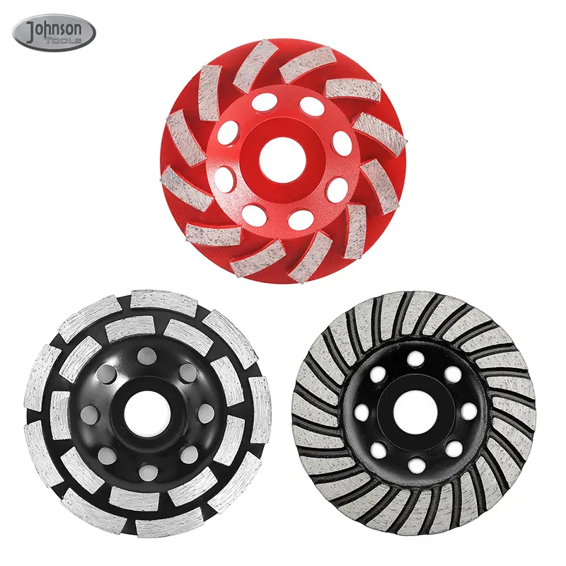 3 Pieces 4 1/2 Inch Diamond Cup Grinding Wheel for Concrete Granite Marble Masonry Brick