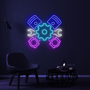 Неоновая вывеска «Check <span class=keywords><strong>Engine</strong></span>» из акрила на заказ, декор для гаража, настенное искусство, для автолюбителей, мужской уголок, автомастерская, ремонтный цех - Product Image 1
