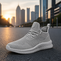 Chaussures de course professionnelles pour hommes en maille blanche, légères, respirantes, baskets athlétiques, pour la gym, le tennis, le jogging, grandes tailles