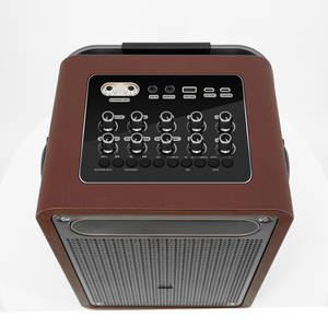 Enceinte Karaoké Portable d'Extérieur avec 2 Microphones Sans Fil, <span class=keywords><strong>Batterie</strong></span> 4800mAh, Bluetooth 5.0, Entrée Guitare et Saxophone, Idéale pour le Busking - Product Image 3
