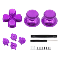 Kit de boutons métalliques de remplacement pour manette PS5 – Joysticks, boutons croix et capuchons de joystick pour manette de jeu
