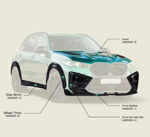 Kit de Carrocería de Fibra de Carbono Seca <span class=keywords><strong>Aulen</strong></span> Design para BMW X5M, Capó, Alerón Delantero, Difusor Trasero, Alerones Laterales, Aerokit, Venta Especial, Tuning - Product Image 6