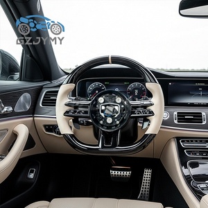 พวงมาลัยหุ้มหนังแบบปรับแต่งได้สำหรับรถ <span class=keywords><strong>Mercedes</strong></span>-Benz W214 W223 W206 C300 C400 E300 S500 S400 E400 <span class=keywords><strong>Mercedes</strong></span> W204 C63 <span class=keywords><strong>AMG</strong></span> - Product Image 2