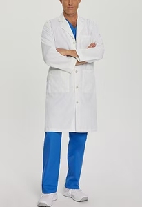 เสื้อโค้ทแลปสีขาวสำหรับผู้ชายและผู้หญิงเสื้อโค้ทแล็ปสีขาวพิมพ์ลายโลโก้ - Product Image 3