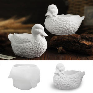 YS canard modélisation boîte de rangement Silicone moule <span class=keywords><strong>cire</strong></span> de soja bougie conteneur bougie pot coulée moule bricolage béton Pot de fleur faisant outil - Product Image 6