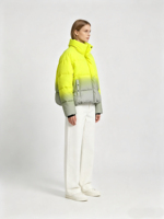 Manteau rembourré imperméable réversible à capuche pour femme - Veste à bulles coupe-vent à manches longues