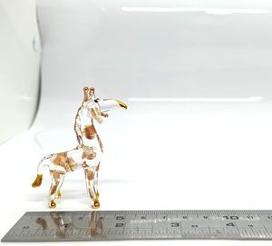 New Handmade High Borosilicate Glass Murano Glass Giraffe 3D Stacked Folk Art <b>Ornaments</b> India Tiny Glass World <b>Easter</b> Rajasthan - Product Image 2