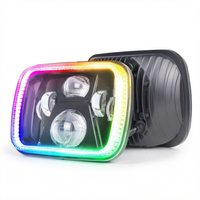 2 phares LED carrés scellés RGB 5x7 pouces avec DRL pour Toyota Hilux Pickup