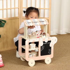 لعبة محاكاة الأطفال الوردية التي وصلت حديثًا ، لعب الأدوار التعليمية ، ألعاب التظاهر للبنات والأطفال المصنوعة من الخشب - Product Image 5