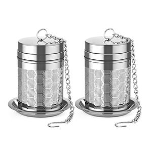 Coladores de Té para Té Suelto, Infusor de Té de Malla Extra Fina, Acero Inoxidable 304 y Tapa Roscada Delgada Actualizada, Tamaño S - Product Image 2