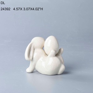 Ornamenti Coniglietto Pasquale in Ceramica Tema Festivo per Decorazione Giardino, Feste e Casa - Product Image 5