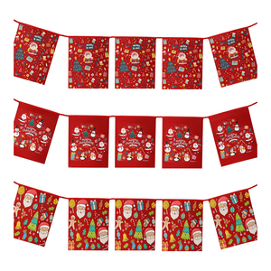 Tùy chỉnh lễ hội Giáng sinh sự kiện quảng cáo hình chữ nhật vuông truyền nhiệt in ấn Polyester Treo Cờ biểu ngữ - Product Image 6