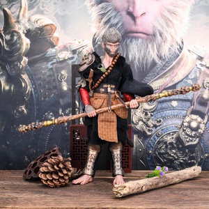 Estatuilla de soldado Black Myth Wukong, 37cm de alto, articulaciones móviles, de PVC Material, modelo coleccionable de juguete, soplador de aire a escala 1:1 congelado - Product Image 4