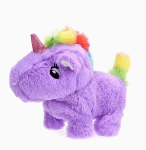 Good Quality Electric Rainbow Angel Unicorn PP Cotton Filled Plush Toys Electronic Walking Pet <b>Doll</b> - Product Image 5