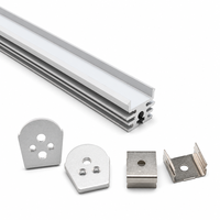Luminaire linéaire LED encastré en aluminium 6063 avec diffuseur PC opale IP20 CRI90 Garantie 5 ans pour usage bureautique