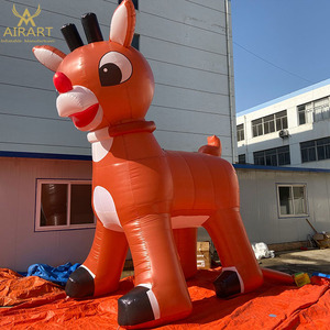 Tienda inflable de renos iluminada <span class=keywords><strong>para</strong></span> exteriores, mascota <span class=keywords><strong>para</strong></span> decoración de Navidad, venta directa de fábrica - Product Image 2