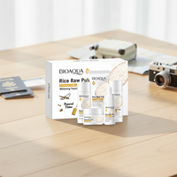 Kit de Voyage Miniature Cinq Pièces en Gros pour Usine – Nouveau Coffret de Soins Visage Anti-Âge, Hydratant et Éclaircissant à Base de Riz et d'Herbes Naturelles