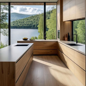 Cbmmart sang trọng bền tủ nhà bếp hiện đại tủ bếp gỗ tủ bếp màu nâu và <span class=keywords><strong>Countertop</strong></span> - Product Image 5