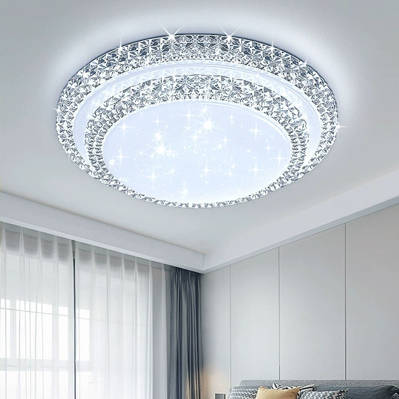 Wholesale OEM Round Square Ceiling Lamps Circle Decorative Simple Luxury Crystal Led Modern Ceiling Lights Acrylic Ceiling Lamp