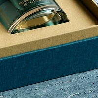Boîte à parfum rigide de luxe personnalisée, style livre vert magnétique, pour une seule bouteille, présentation élégante