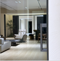 Sistema de Puerta Corredera Moderna de 4 Paneles de Aleación de Aluminio con Deslizamiento Suave para Interiores y Separador de Espacios en Jardines/Planos Abiertos