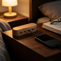 Organisateur de câbles magnétique portable en bois massif, clip pour câbles USB de bureau, adapté pour la maison, le bureau, les câbles de charge de téléphone portable