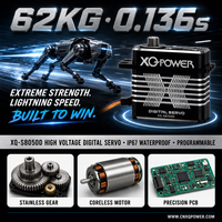 Servo Digital sin Núcleo de Alto Torque 62KG XQ-S8050D XQ-POWER Impermeable Programable 0.136s para Coche/Camión RC 1/8 Venta al por Mayor OEM