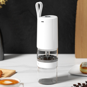 Molinillo de café portátil recargable, máquina eléctrica de molienda para el hogar con USB y contenedor transparente para granos de café - Product Image 2