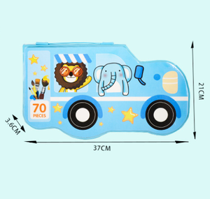 Juego de 70 Pinceles de Acuarela con Forma de Coche, Crayones para Niños y Materiales de Pintura al Óleo - Herramientas de Arte para Dibujar y Colorear - Product Image 5