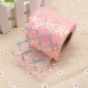 6cm 10 yardas lentejuelas bordado malla tul rollos suave boda DIY accesorios rollos malla tul tela cinta - Product Image 4