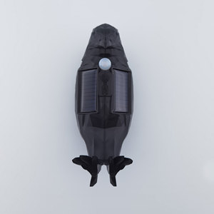 Bán buôn New Home Văn phòng Phòng ngủ khách sạn trang trí ABS cơ thể với EAGLE thiết kế cảm biến chuyển động có thể sạc lại năng lượng mặt trời LED Tường Đèn - Product Image 2