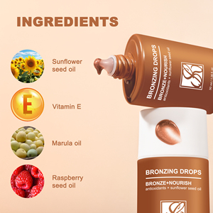 Suero tintado personalizado, <span class=keywords><strong>bronceador</strong></span> líquido nutritivo hidratante <span class=keywords><strong>bronceador</strong></span> sin sol para gotas bronceadoras faciales - Product Image 4