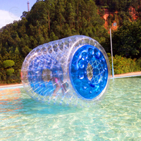 Boules à roulettes de marche gonflables flottantes TPU/PVC Hamster humain roue roulante Zorb boule à roulettes pour enfants et adultes