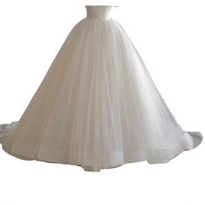 Elegant White Wedding Dress Ball Gown Sweetheart Neckline Puff <b>Sleeve</b> Natural Waistline For Travel Photography Portrait <b>Bridal</b> - Product Image 4