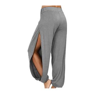 Haute fente-taille Harem-Maxi respirant en gros femmes mode décontracté coton coupe ample mode Yoga pantalon pantalon - Product Image 1