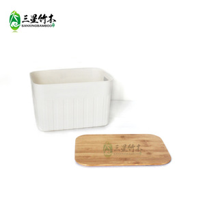 Storage boxes and baskets with <b>bamboo</b> lids, oval and square <b>bamboo</b> storage basket lids, flat and side-pressed I-beam <b>bamboo</b> and - Product Image 3